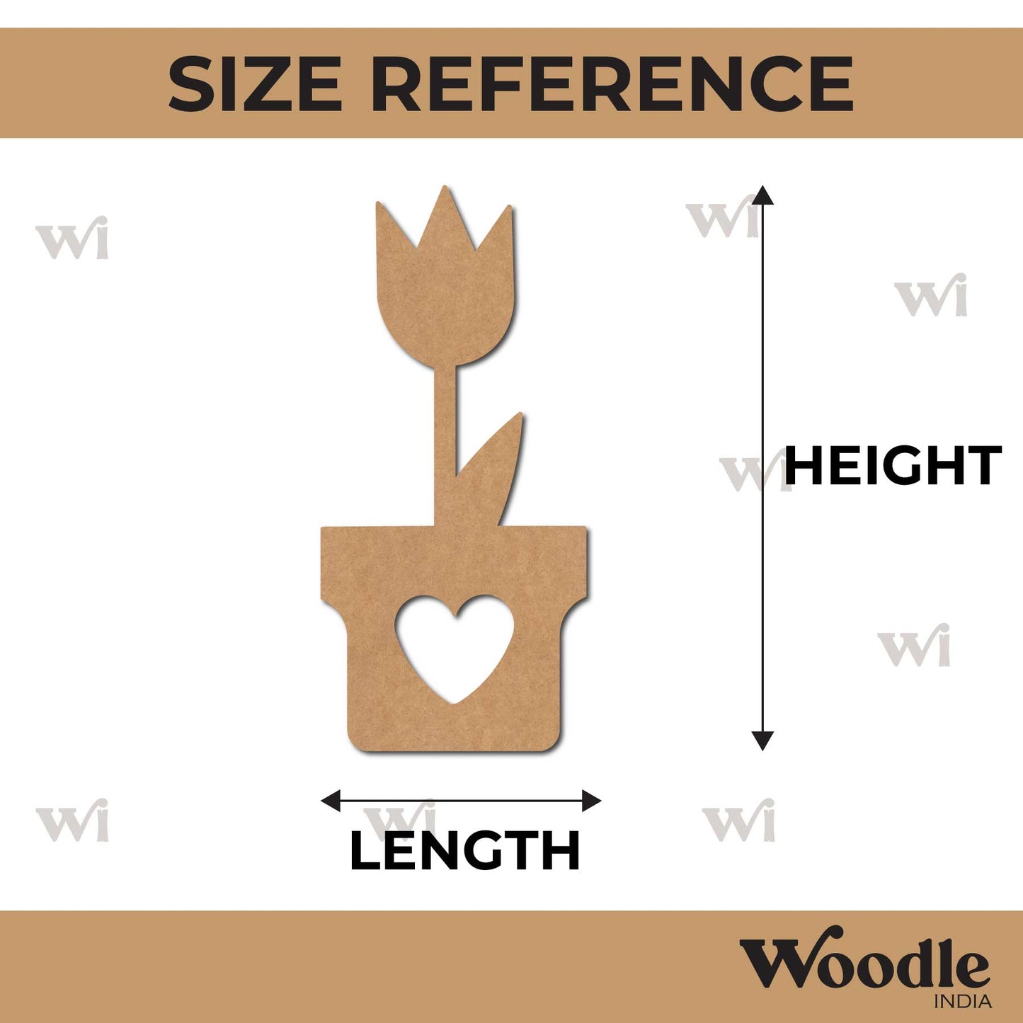 Flower Pot Cutout MDF Design 2