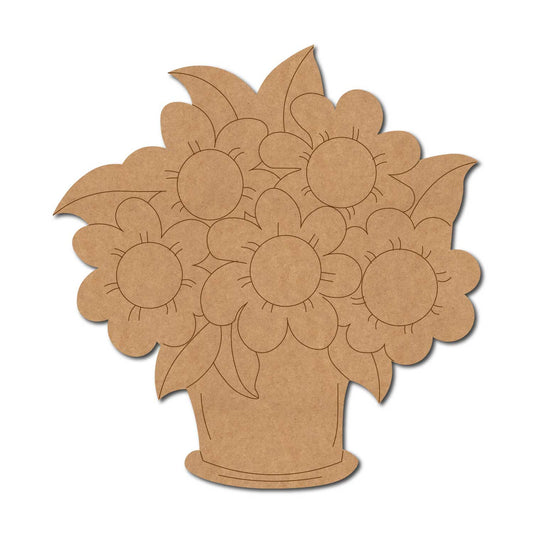Flower Pot Pre Marked MDF Design 1