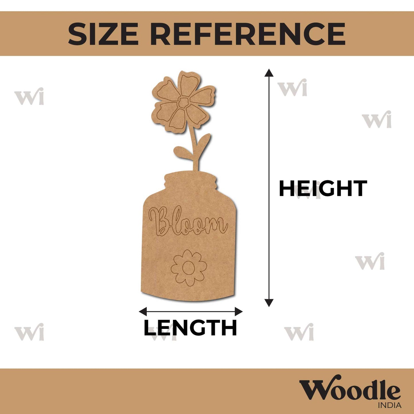 Flower Pot Pre Marked MDF Design 2