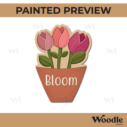 Flower Pot Pre Marked MDF Design 3