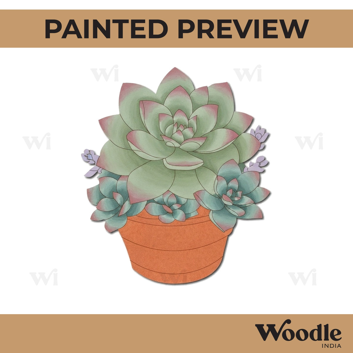 Flower Pot Pre Marked MDF Design 4