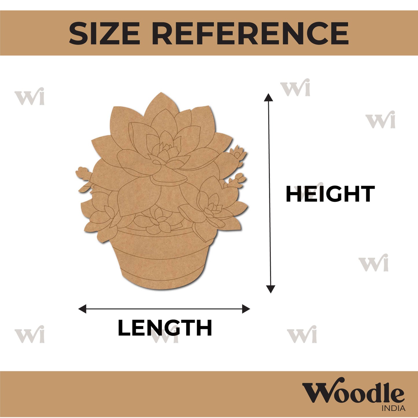 Flower Pot Pre Marked MDF Design 4