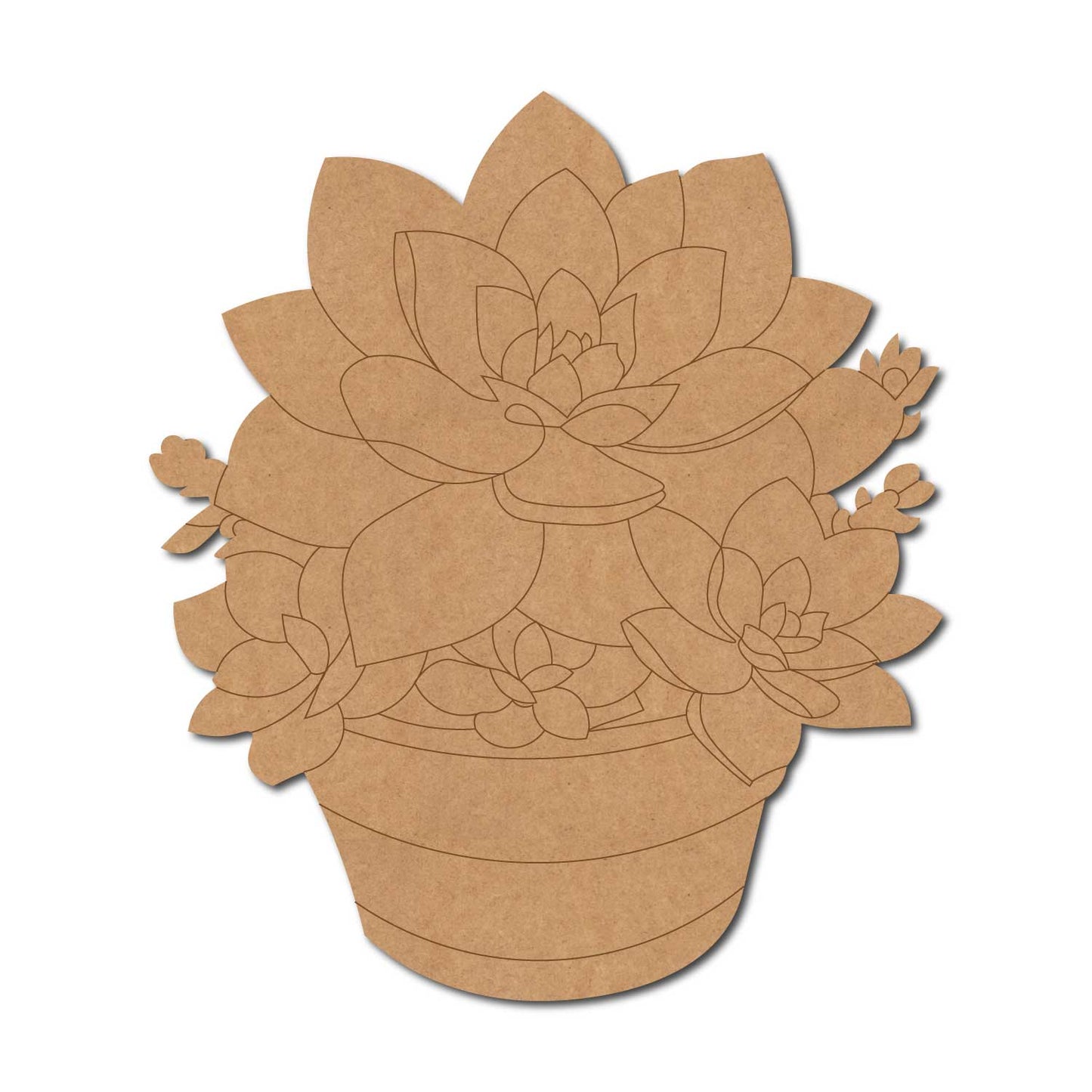 Flower Pot Pre Marked MDF Design 4