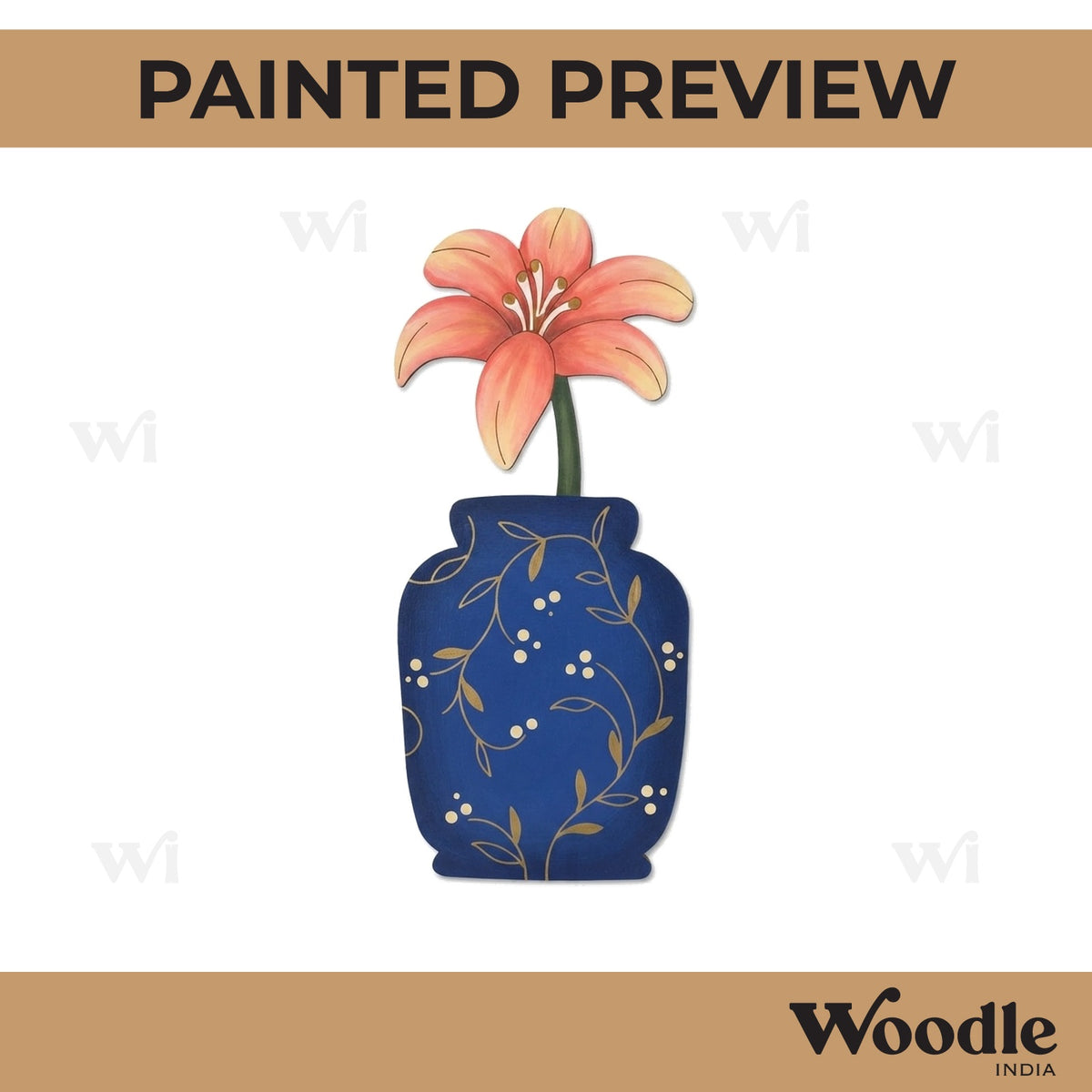 Flower Pot Pre Marked MDF Design 5
