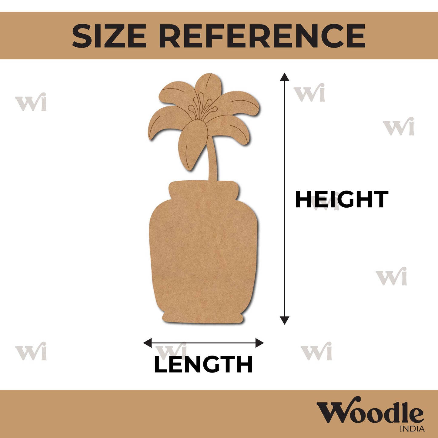 Flower Pot Pre Marked MDF Design 5