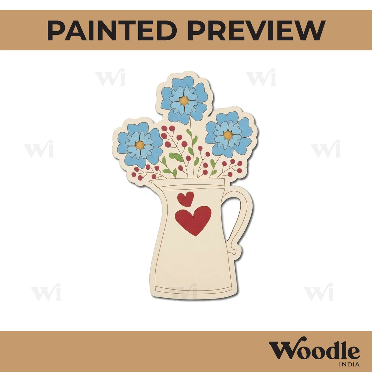Flower Pot Pre Marked MDF Design 6