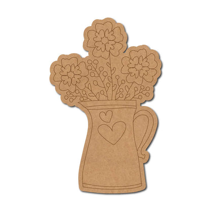 Flower Pot Pre Marked MDF Design 6