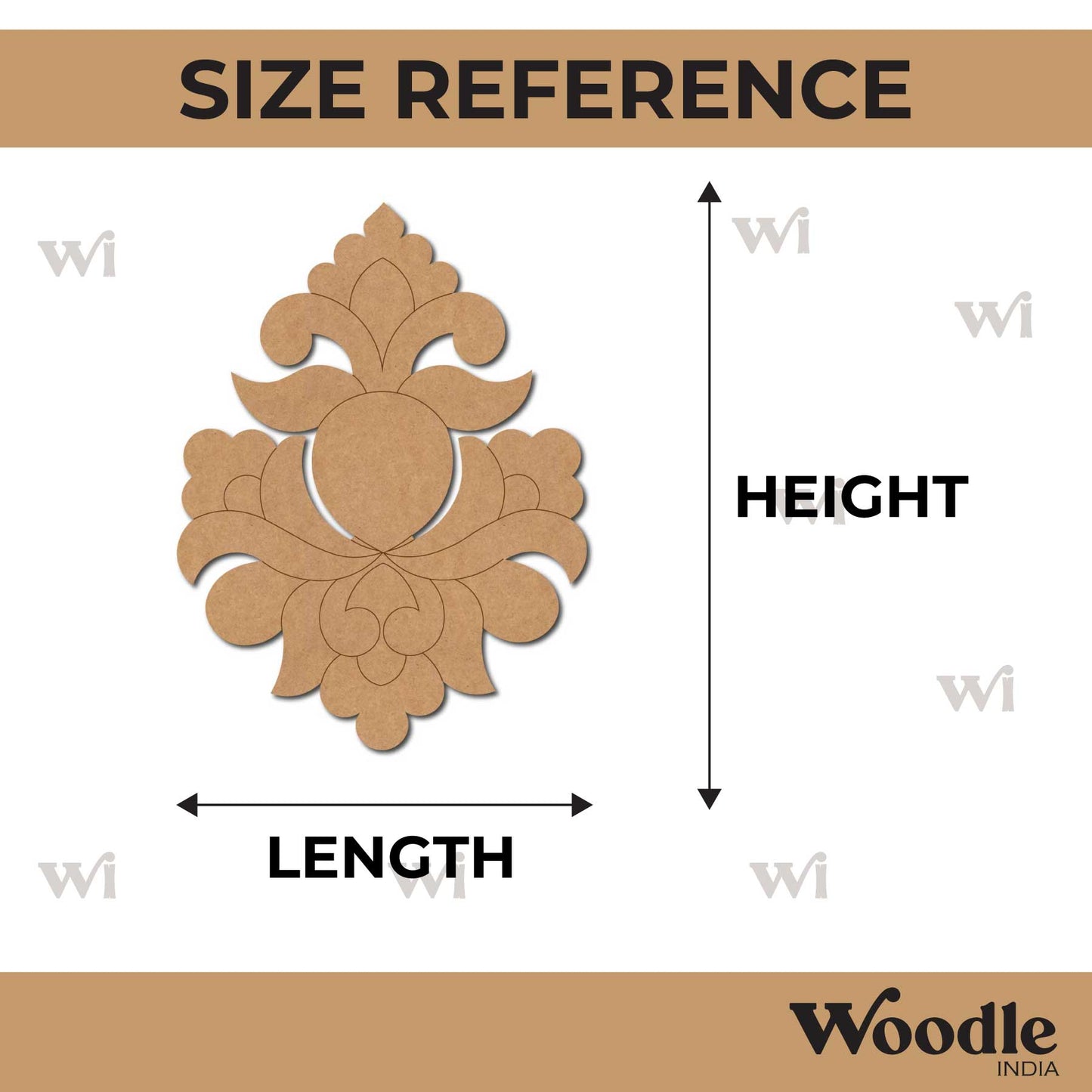 Flower Pre Marked Base MDF Design 10