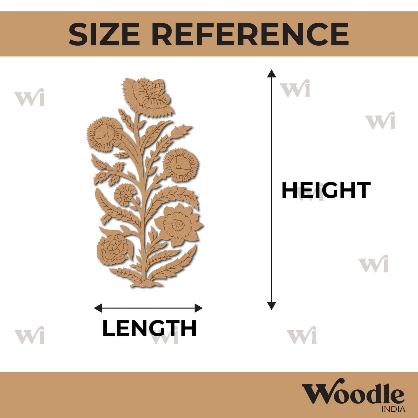 Flower Pre Marked Base MDF Design 11