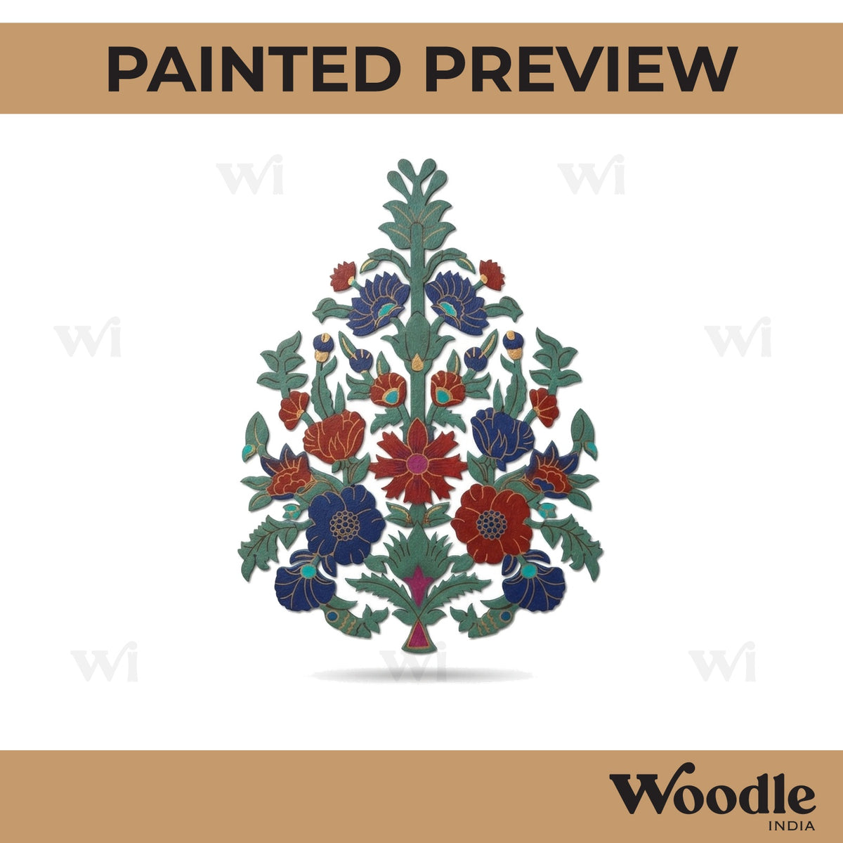 Flower Pre Marked Base MDF Design 13