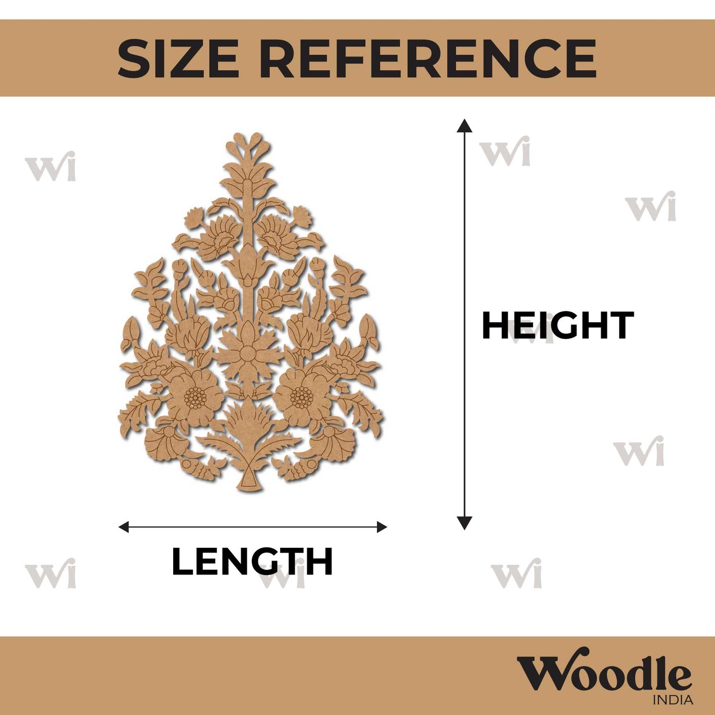 Flower Pre Marked Base MDF Design 13
