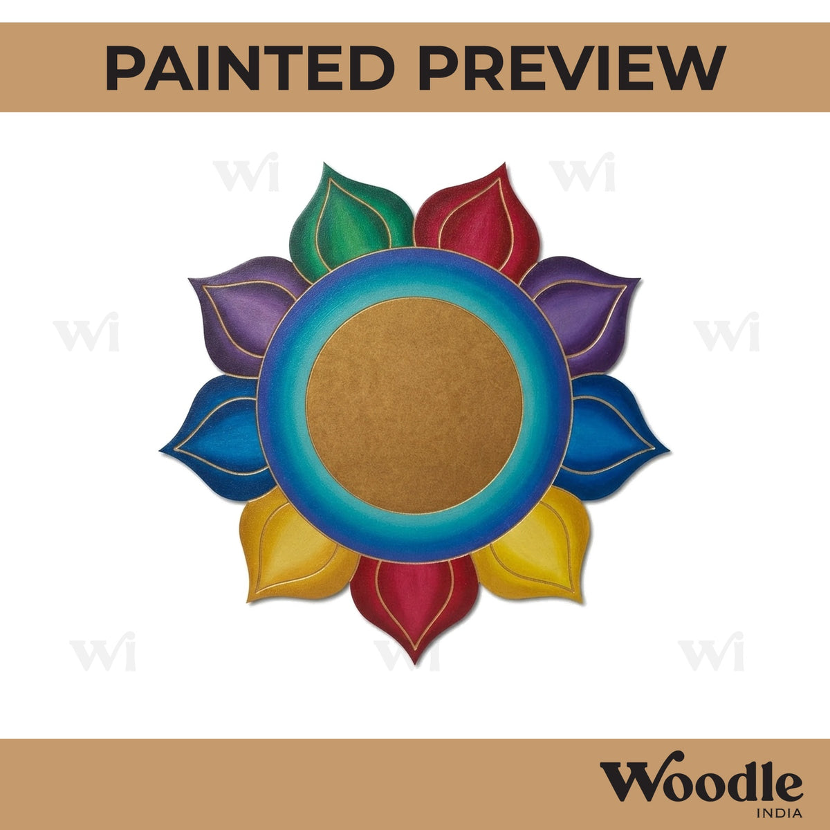 Flower Pre Marked Base MDF Design 14