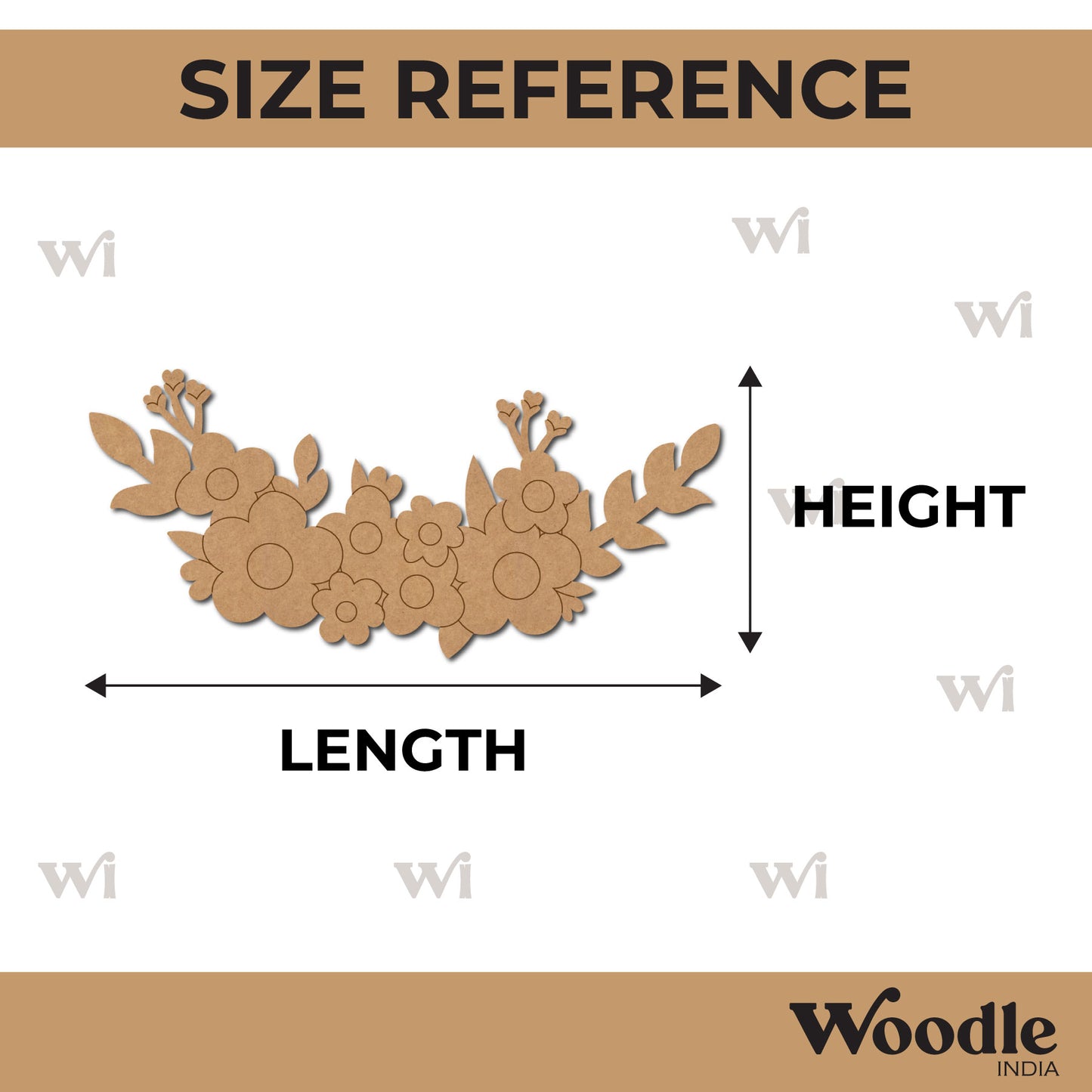 Flower Pre Marked Base MDF Design 1