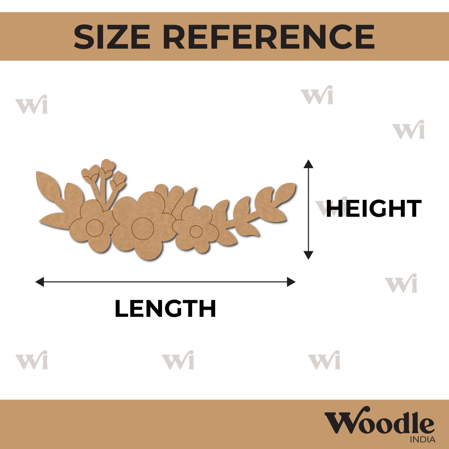 Flower Pre Marked Base MDF Design 2