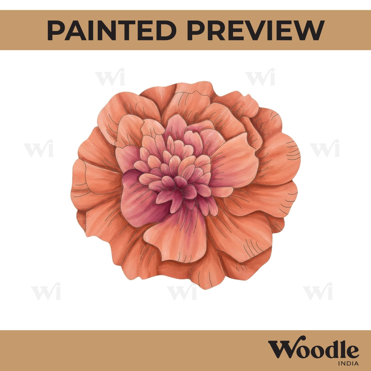 Flower Pre Marked MDF Design 15