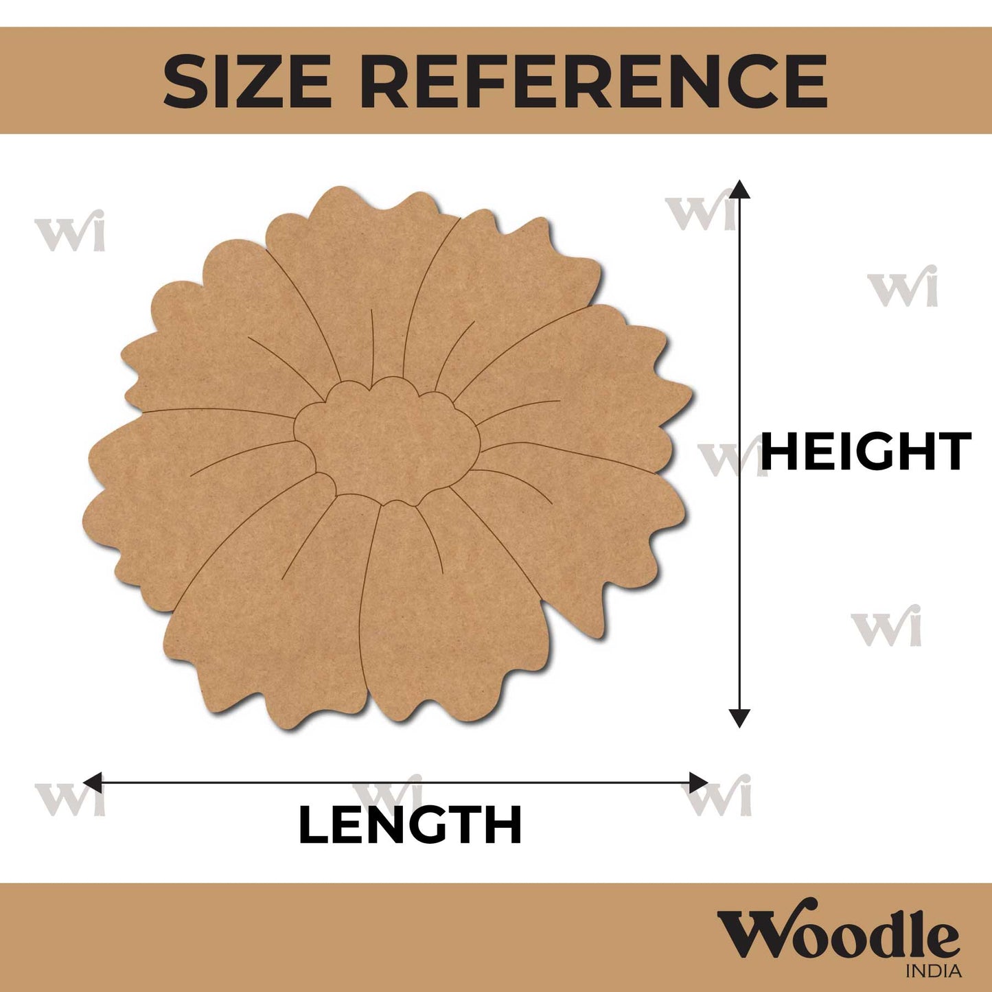 Flower Pre Marked MDF Design 16