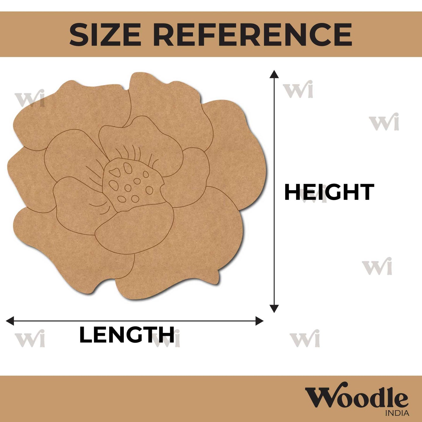 Flower Pre Marked MDF Design 25
