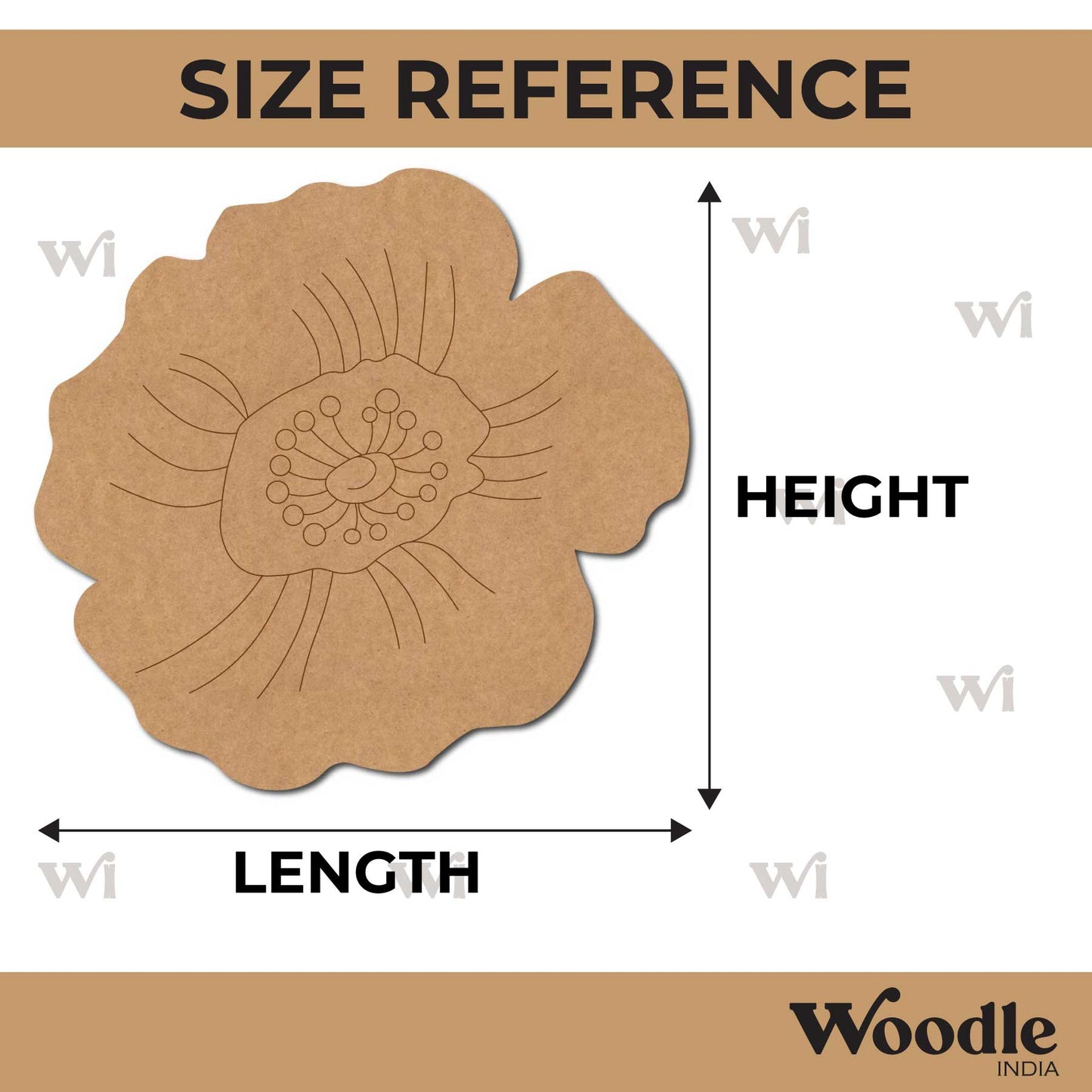 Flower Pre Marked MDF Design 26