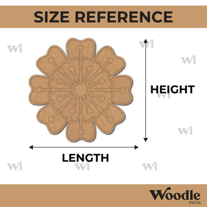 Flower Reusable Rangoli Base MDF Design 1
