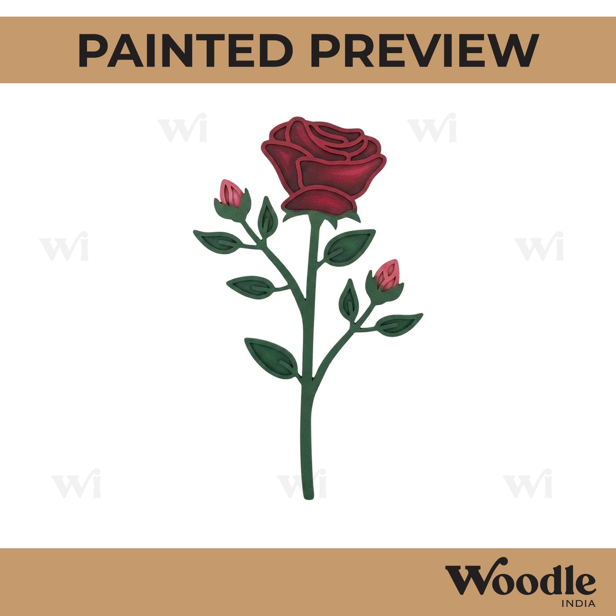 Flower Two Layered MDF Design 2
