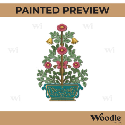 Flower Vase Motif Pre Marked MDF Design 1