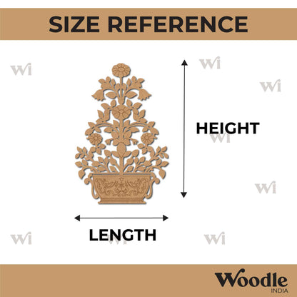 Flower Vase Motif Pre Marked MDF Design 1