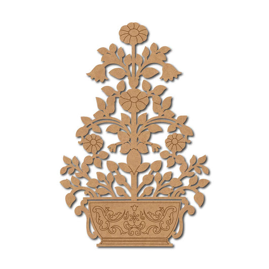 Flower Vase Motif Pre Marked MDF Design 1
