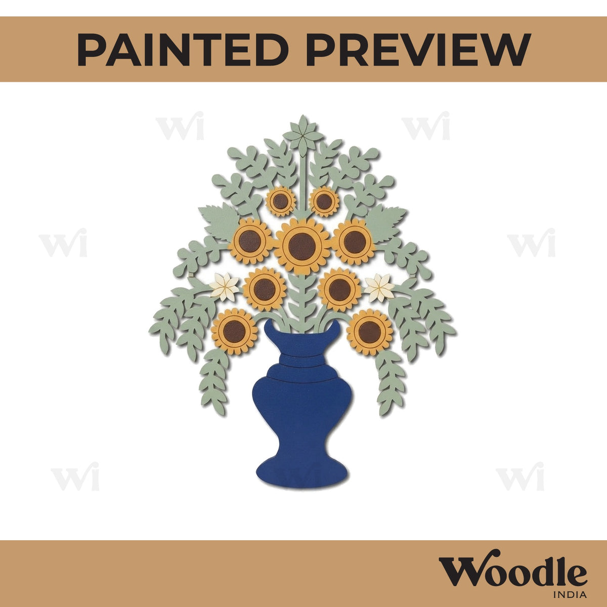 Flower Vase Pre Marked Base MDF Design 1
