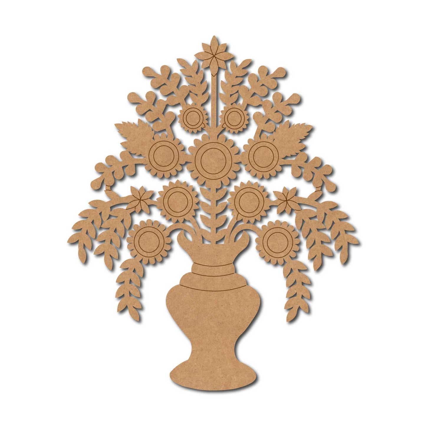 Flower Vase Pre Marked Base MDF Design 1