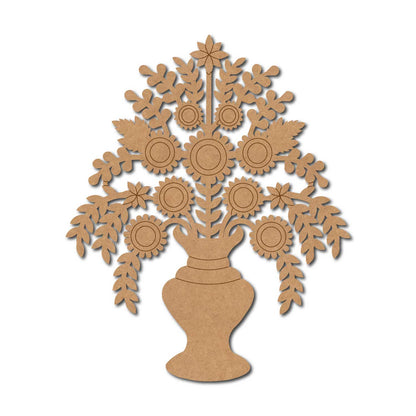Flower Vase Pre Marked Base MDF Design 1