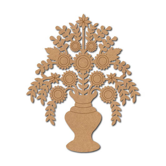 Flower Vase Pre Marked Base MDF Design 1