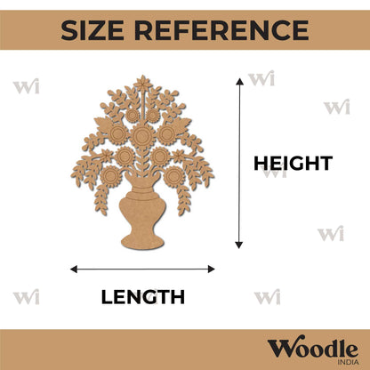 Flower Vase Pre Marked Base MDF Design 1