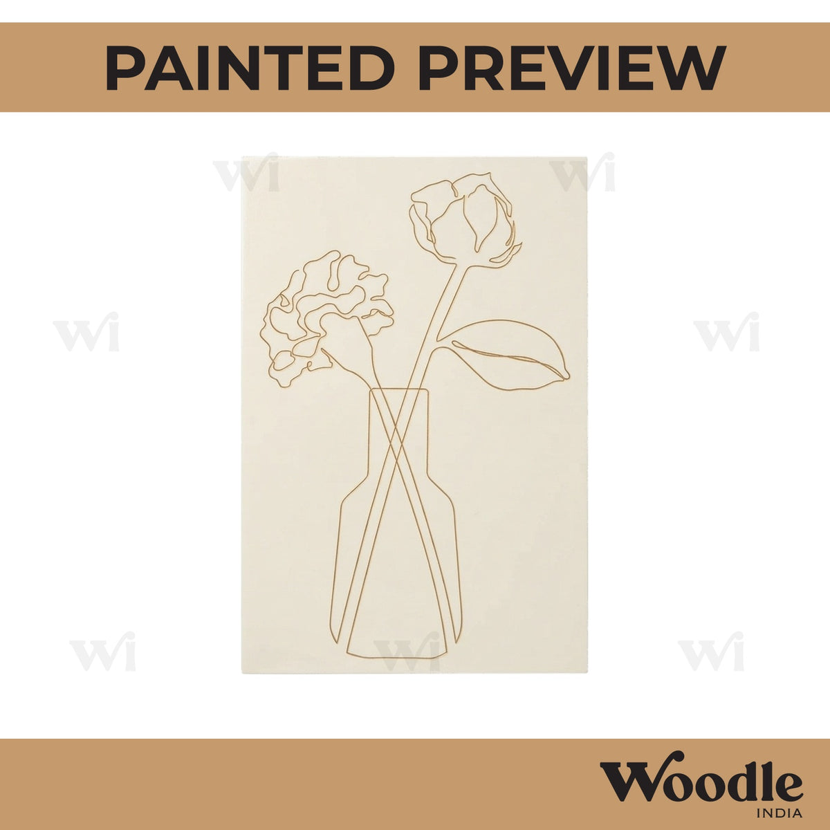 Flower Vase Pre Marked Base MDF Design 2