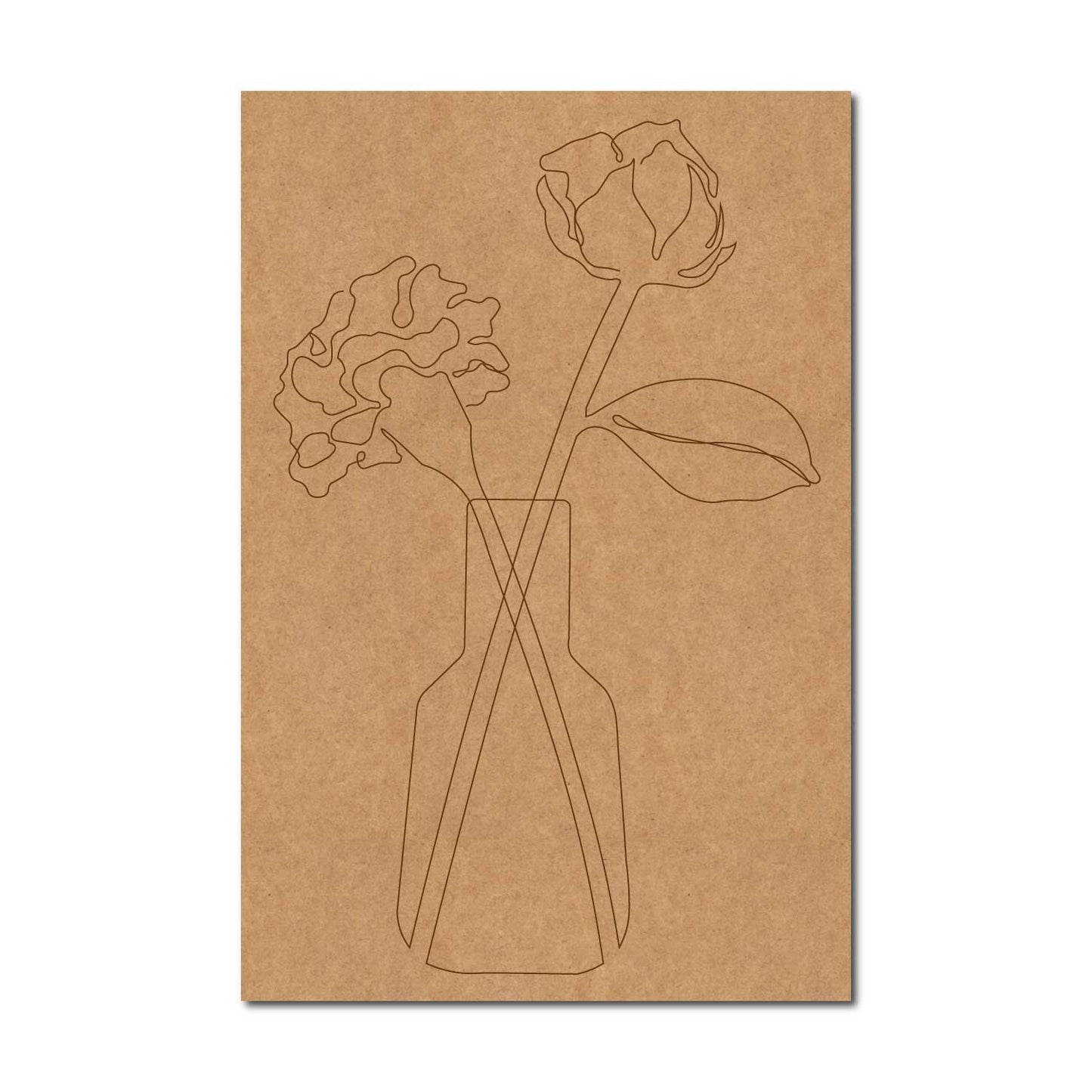 Flower Vase Pre Marked Base MDF Design 2