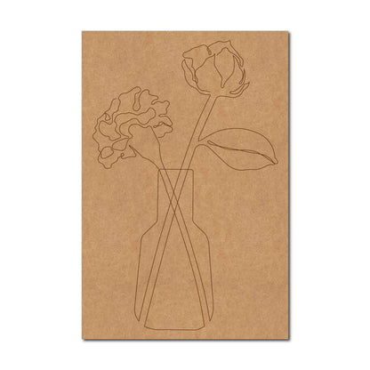 Flower Vase Pre Marked Base MDF Design 2