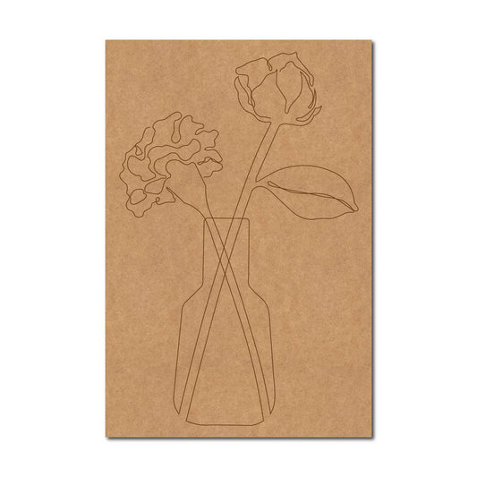 Flower Vase Pre Marked Base MDF Design 2