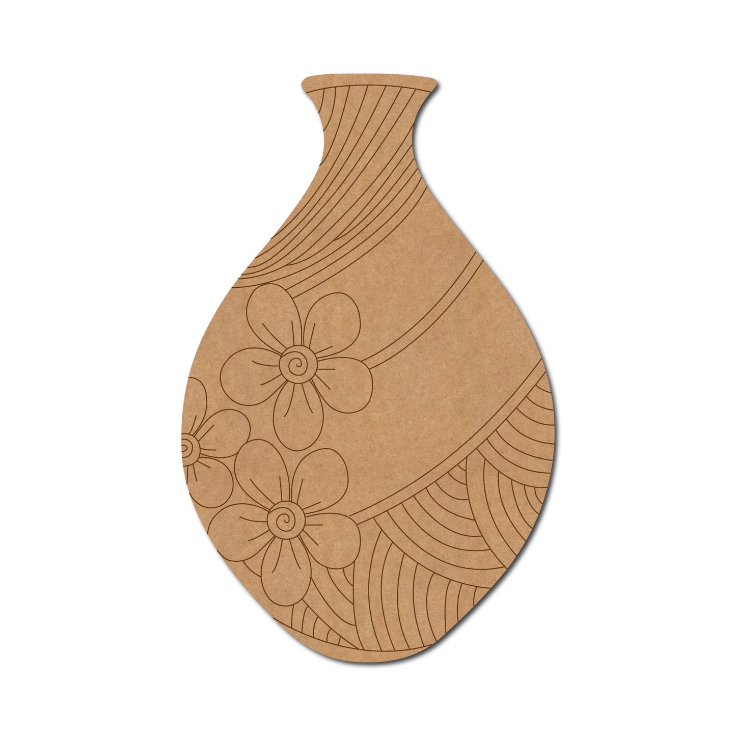 Flower Vase Pre Marked MDF Design 1