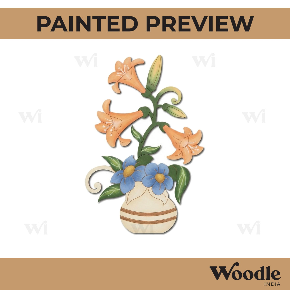 Flower Vase Pre Marked MDF Design 2