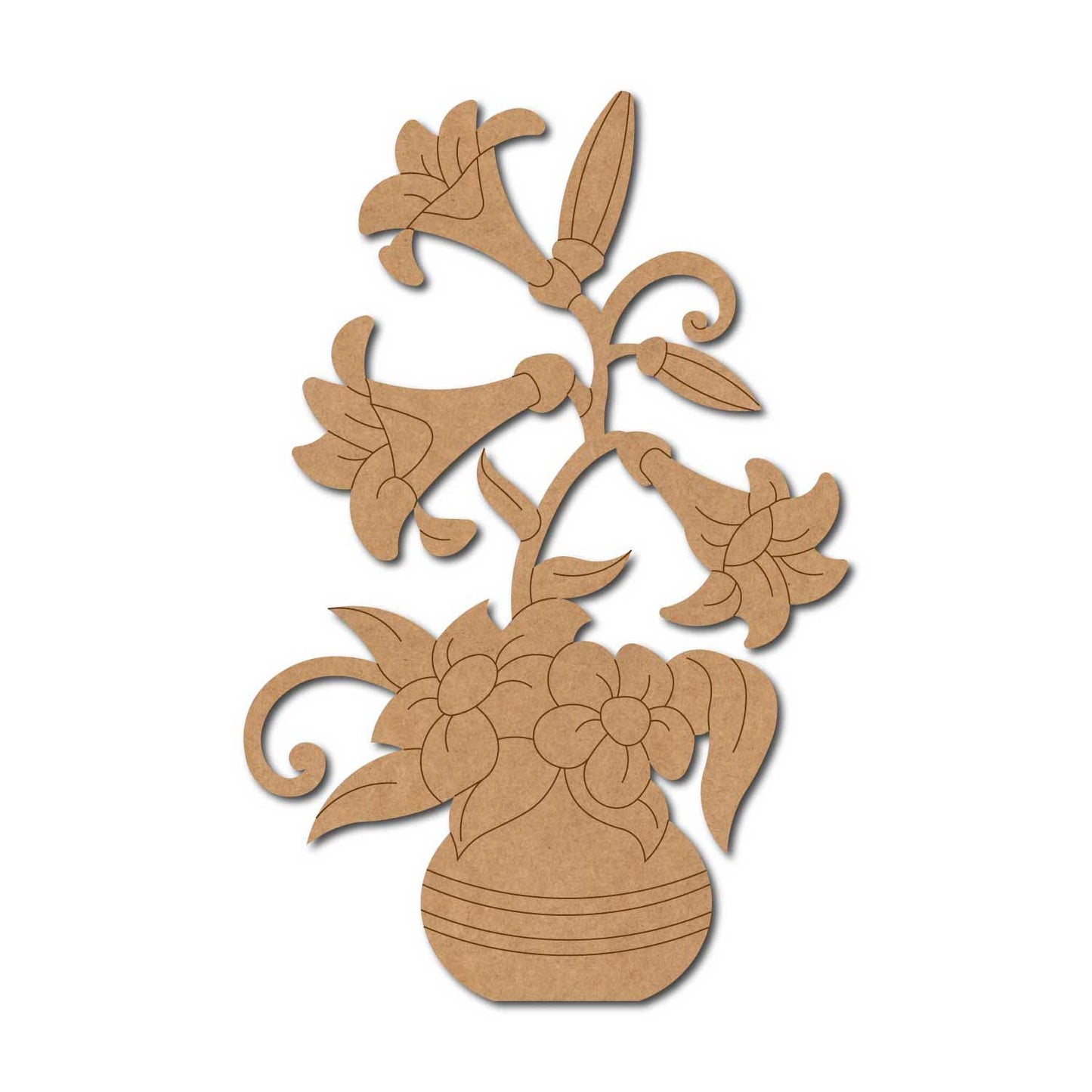 Flower Vase Pre Marked MDF Design 2