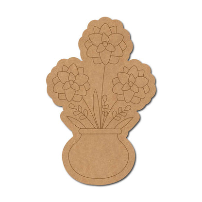 Flower Vase Pre Marked MDF Design 3