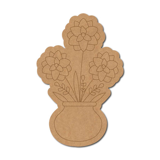 Flower Vase Pre Marked MDF Design 3