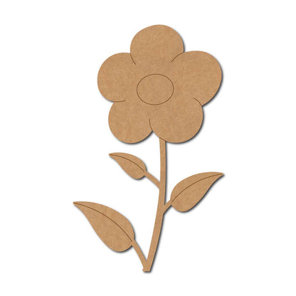 Flower With Leaves Pre Marked MDF Design 1