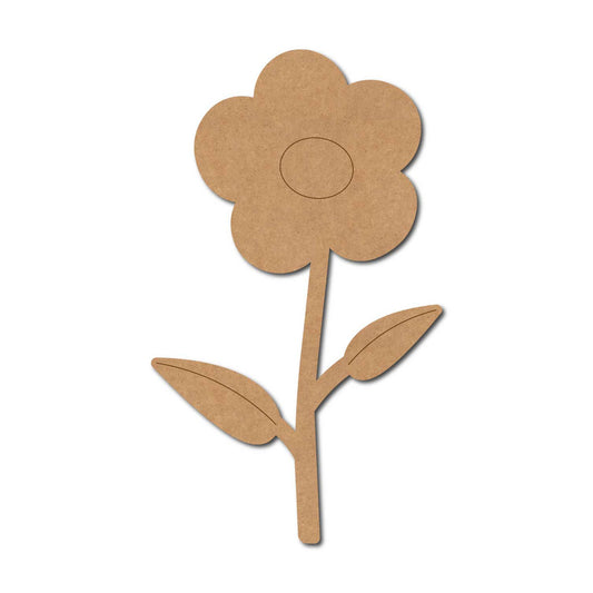 Flower With Leaves Pre Marked MDF Design 4