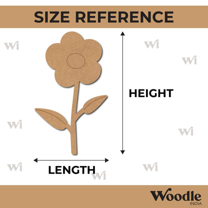 Flower With Leaves Pre Marked MDF Design 4