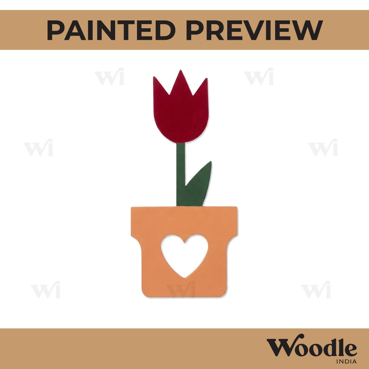 Flower Pot Cutout MDF Design 2