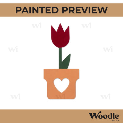 Flower Pot Cutout MDF Design 2