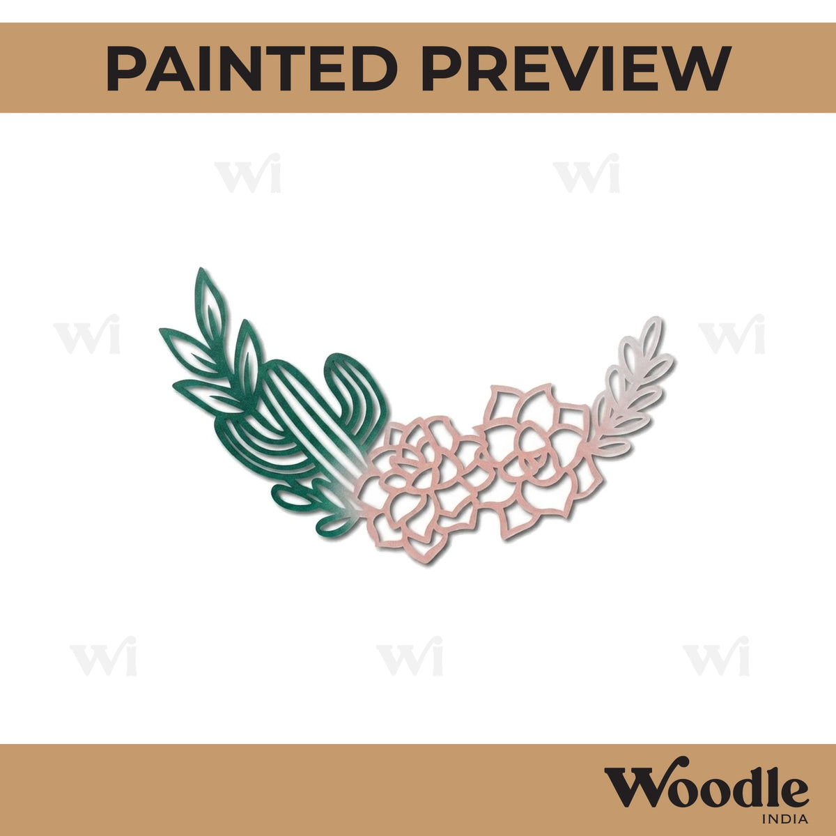 Flowers Base Cutout MDF Design 1