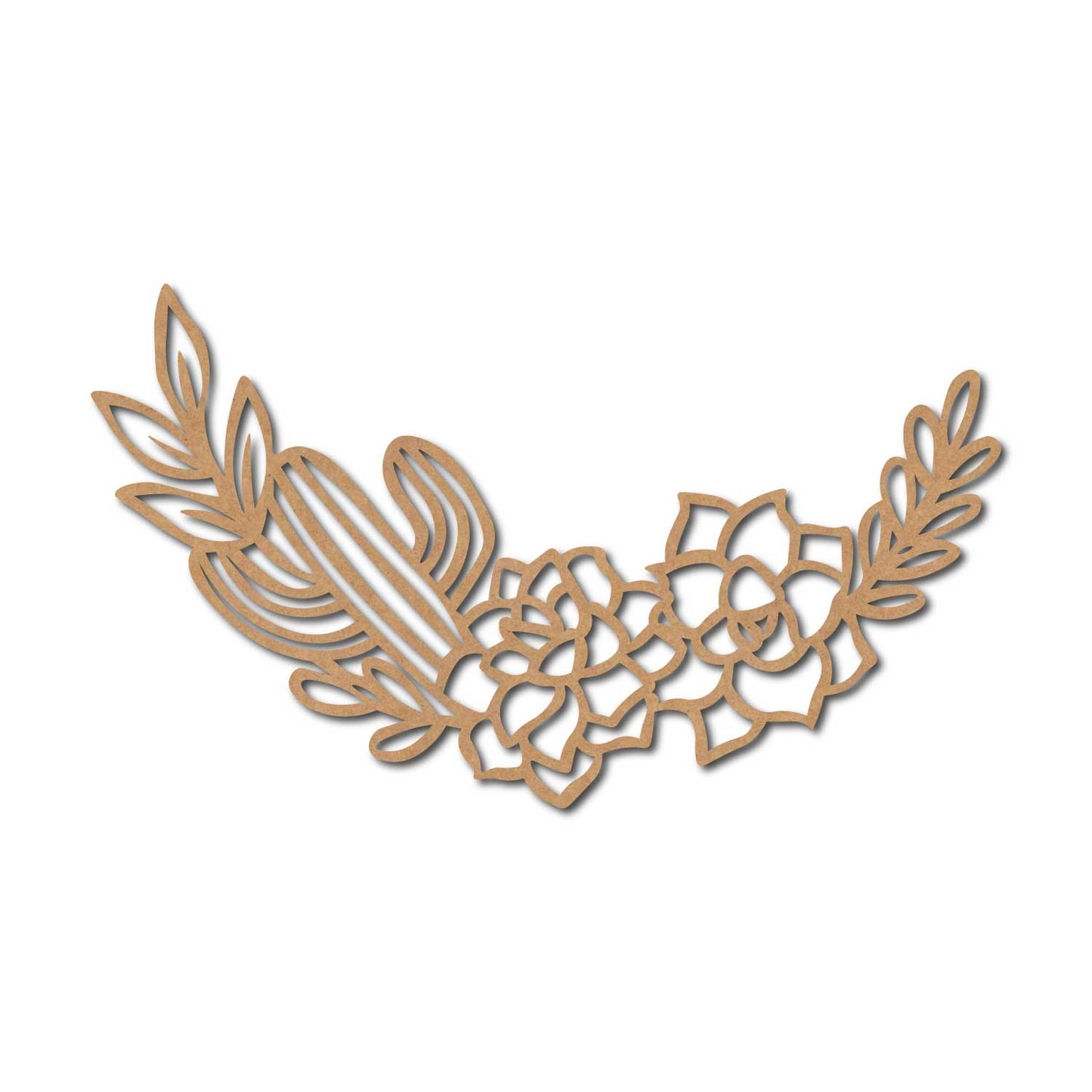 Flowers Base Cutout MDF Design 1