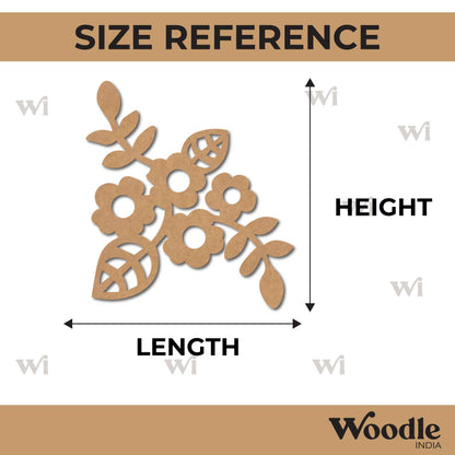 Flowers Corner Cutout MDF Design 1