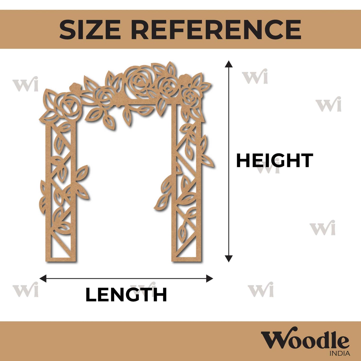Flowers Decoration Entry Cutout MDF Design 1